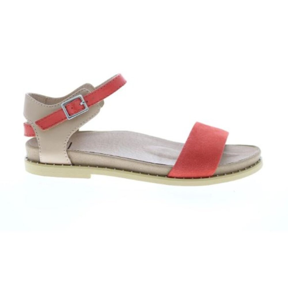 Earth Grove Cameo Soft Bck Womens Orange Nubuck Strap Sandals sz 8